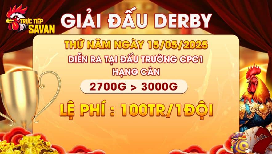 Thông Báo Giải Đấu Derby Tại Bồ CPC1 Ngày 15/05/2025 Thông Báo Giải Đấu Derby Tại Bồ CPC1 Ngày 15/05/2025